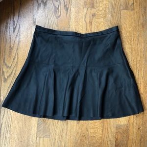 Black Faux Leather Express Skirt